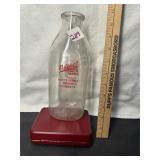 Old NUGENT FARMS Milk bottle, Vincent Indiana