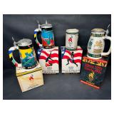 Budweiser 1996 Olympics beer steins