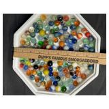 Various styles of marbles