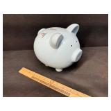 Baby blue pig piggy bank