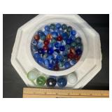 Various sizes and styles of marbles