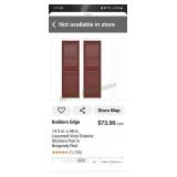 Vinyl shutters Burgundy