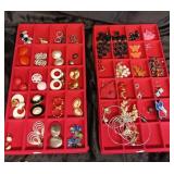 JEWELRY / 2 TRAYS EARRINGS