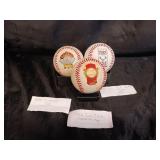 SOUVENIR BASEBALLS / 3 PCS