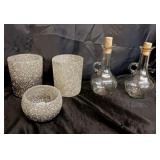 CANDLE GLASSES, CRUETS