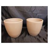 STONEWARE PLANTERS / 2 PCS / NOS