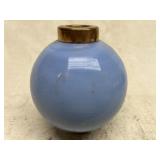 Blue Ceramic Round Lightning Rod Orb