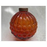 Orange Bubble Glass  Lightning Rod Orb