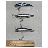 Three Luhr Jensen J Plug Lures