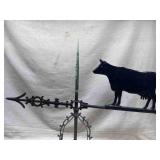 Cast Iron Lightning Rod Cow Weathervane