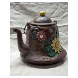 Earthenware Teapot Cookie Jar