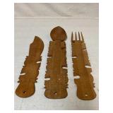 Hand Carved Kitchen Utensil Wall Hangings