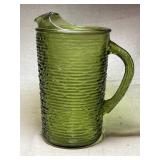 Green Glass Pitcher