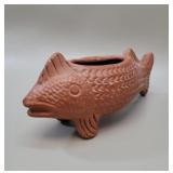 Terracotta Fish Planter vtg