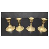 4 Brass Candle Holders vtg