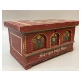 1930 German Hand painted Tea Chest VTG