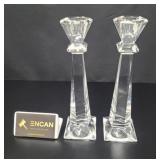 Pair of Crystal Candlestick Holders