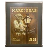 Mardi Gras New Orleans 1981 Yoda Poster