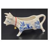 Delft Blue & White Porcelain Cow Creamer