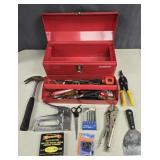 Mastercraft Red Metal Toolbox with Tools