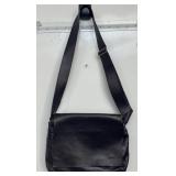 M0851 Black Leather Crossbody Bag