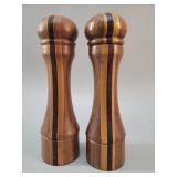 MCM Striped Wood Salt & Pepper Mills