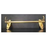 Italian Solid Brass Towel Rail & Hooks