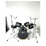 Pearl ELX Black Finish Drum Set with Hardware