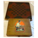 Checker Game Board & Child Tool Set