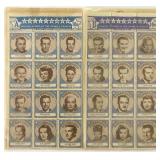 Two Complete Vintage Sets of Stamps of the Stars