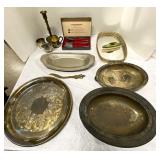 Silver Plate & Brass Lot