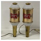 Two Miller Beer Tap Handles