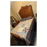 Beautiful Antique Bed Full Size converted to Queen