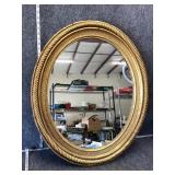 Large Oval Gold Painted Mirror