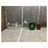 Glass Jug and Mason Jars