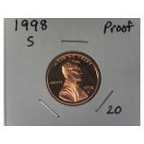 1998-S Proof Lincoln Memorial Cent