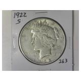 1922-S Peace Silver Dollar