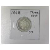 1868 Three Cent Nickel