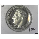 1974-S Clad Proof Roosevelt Dime