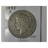 1935-S Peace Silver Dollar