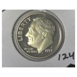 1997-S Clad Proof Roosevelt Dime