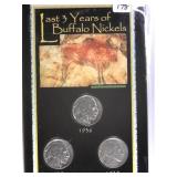 Last 3 Years of Buffalo Nickel Set