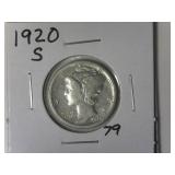 1920-S Mercury Dime