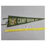 Vintage Camp Drum WW2 Era Pennant