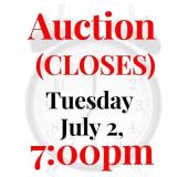 Auction Starts Closing Tuesday July 2, 2024