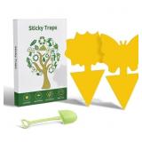New Set 36 Fruit Fly Sticky Traps, Yellow Gnat