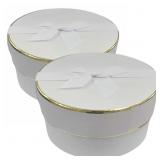 New Set of 2 Round Gift Preserveed Boxes