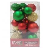 New Bright Mini Shatterproof Ornaments, 20.0 ea