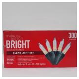 New 300-Count Clear Christmas Light Set -