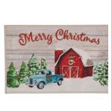 New Christmas Printed Decorative Rug, 17 x 27 in